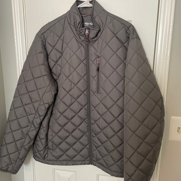 Men’s Hawke & Co quilted jacket, gray, size L - Picture 1 of 6